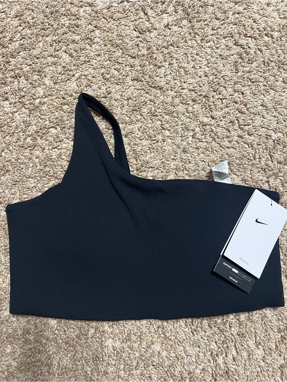 Nike Black One-Shoulder Sports Bra